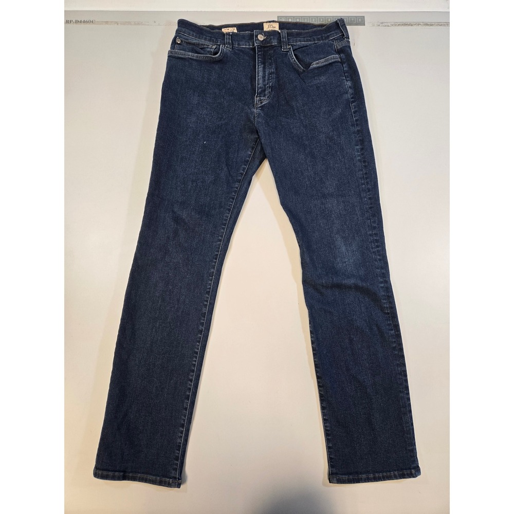 J.Crew 770 Straight Fit Stretch Jeans Mens 34x34 Dark Wash Indigo‎ Blue Denim